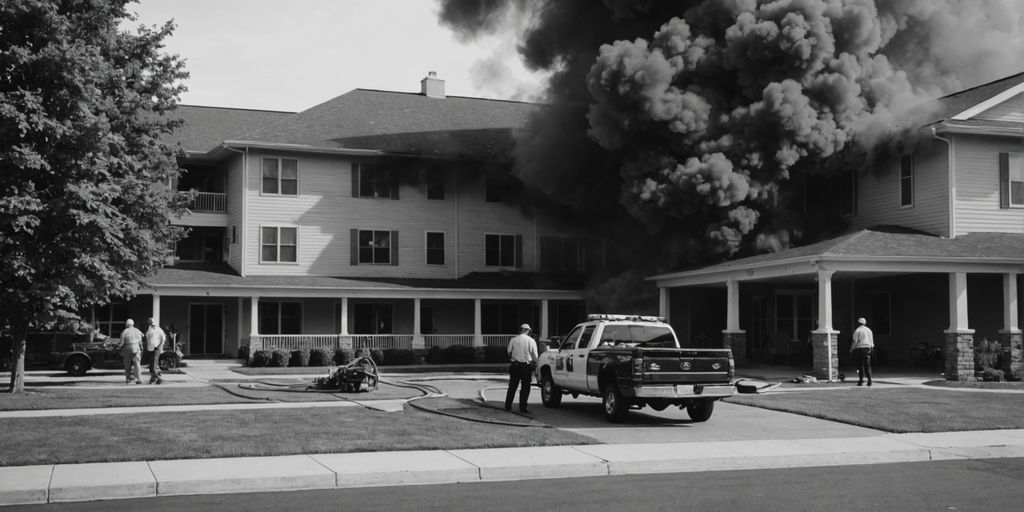 Smoke damage cleanup at Pine Meadow senior living facility